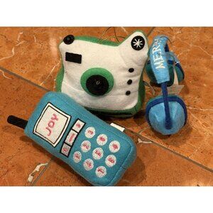 WONDERSHOP TARGET CAMERA HEADPHONES CELL PHONE FELT XMAS ORNAMENTS LOT 3 NEW NWT
